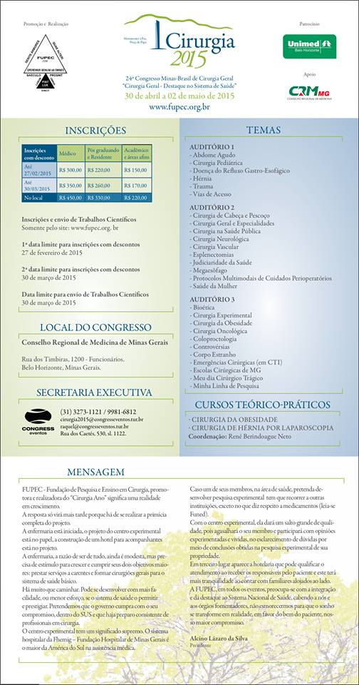 24º Congresso Minas-Brasil de Cirurgia Geral