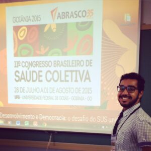 13/08/2015 - Com uma pesquisa baseada nas diretrizes da Humanização do Sistema Único de Saúde e o Pacto de Saúde do Idoso, o aluno do curso de Psicologia, Flávio Henrique dos Reis Soares, e a aluna do curso de Medicina, Livia Paula Calado, participaram do 11º Congresso de Saúde, realizado pela Associação Brasileira de Saúde Coletiva – Abrasco, na Universidade Federal de Goiania – UFG.